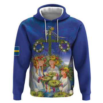 Swedish Glad Midsommar Hoodie Hade du en bra Midsommar LT18