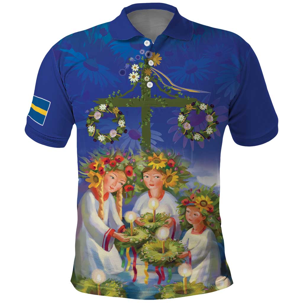 Swedish Glad Midsommar Polo Shirt Hade du en bra Midsommar LT18
