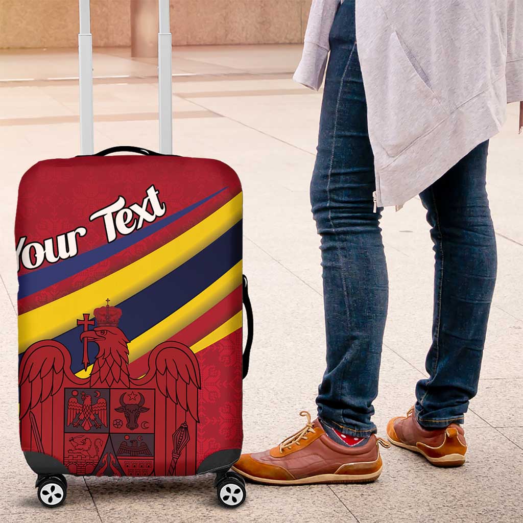 Personalized National Flag Of Romania Day Luggage Cover Coat of arms LT18
