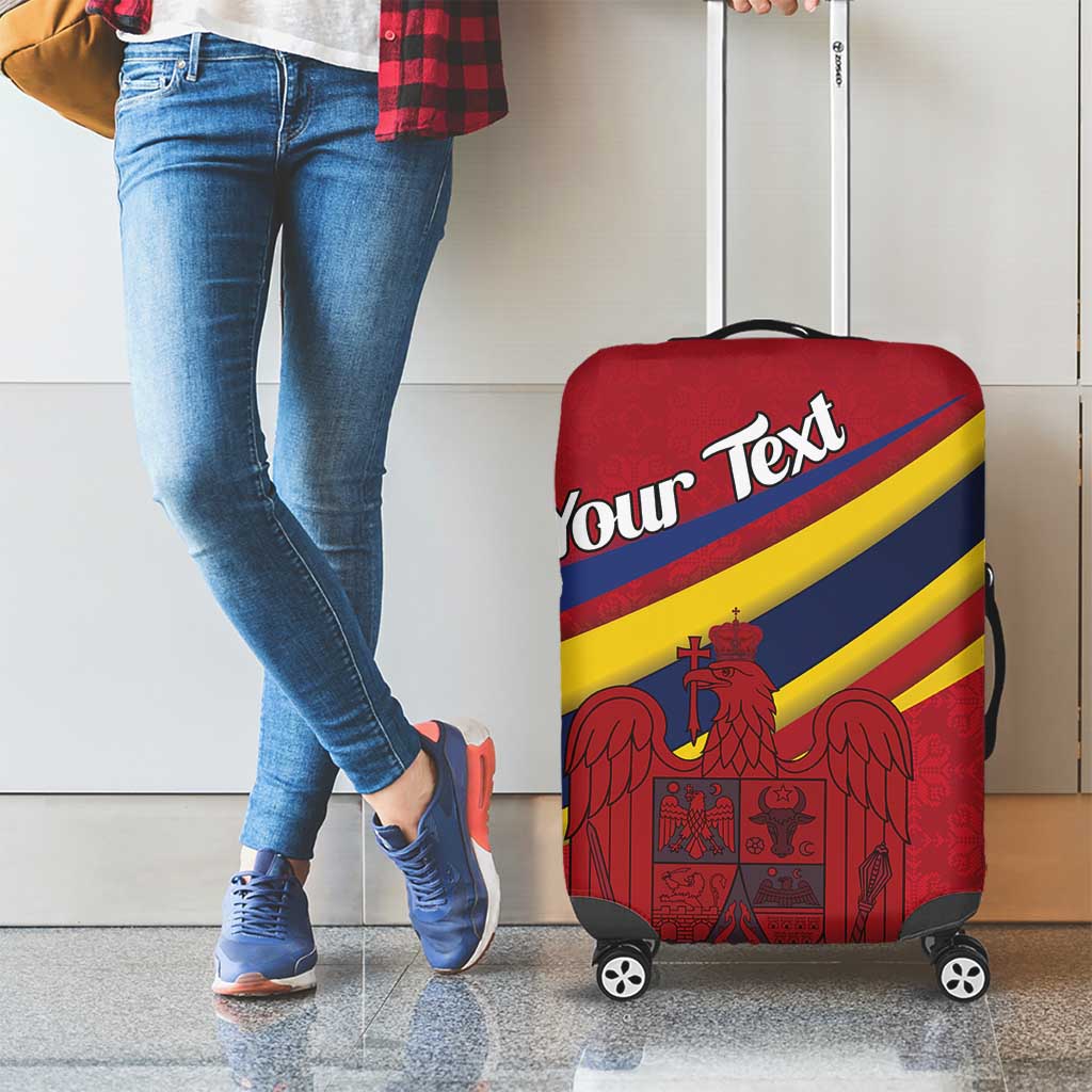 Personalized National Flag Of Romania Day Luggage Cover Coat of arms LT18