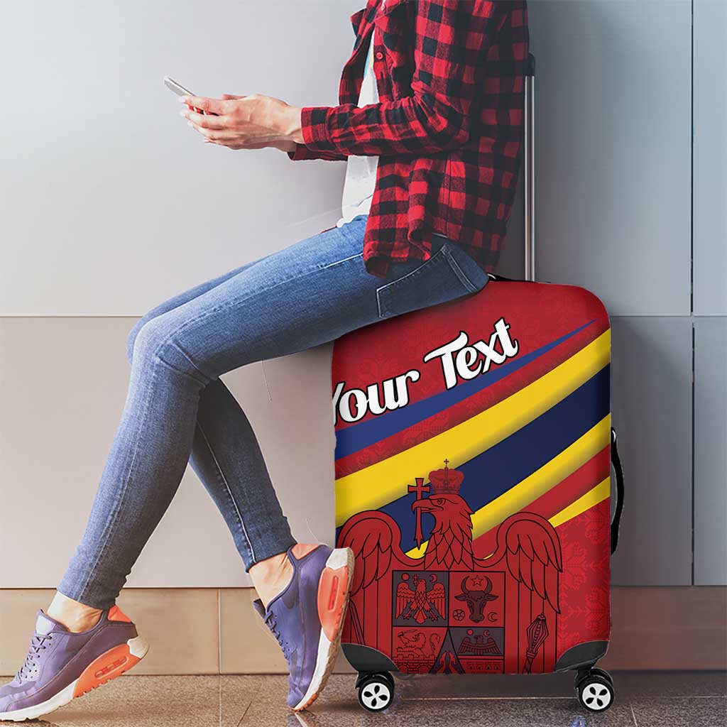 Personalized National Flag Of Romania Day Luggage Cover Coat of arms LT18