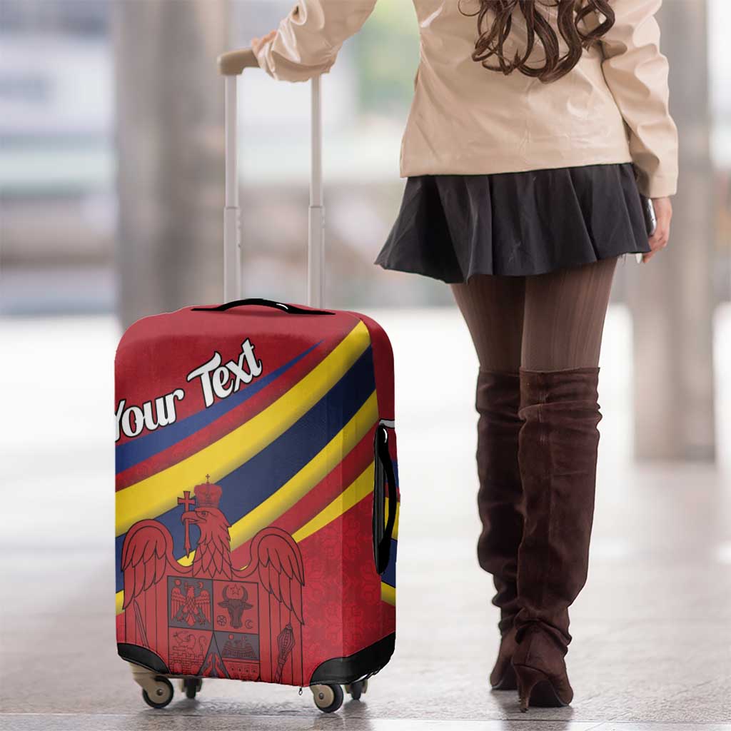Personalized National Flag Of Romania Day Luggage Cover Coat of arms LT18