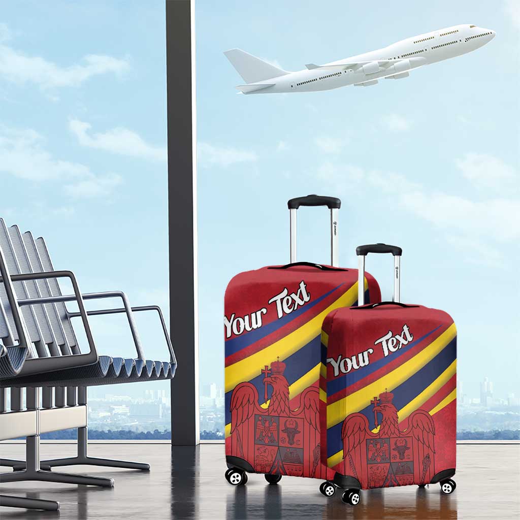 Personalized National Flag Of Romania Day Luggage Cover Coat of arms LT18