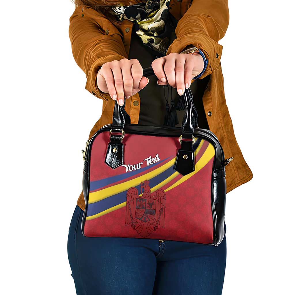 Personalized National Flag Of Romania Day Shoulder Handbag Coat of arms LT18