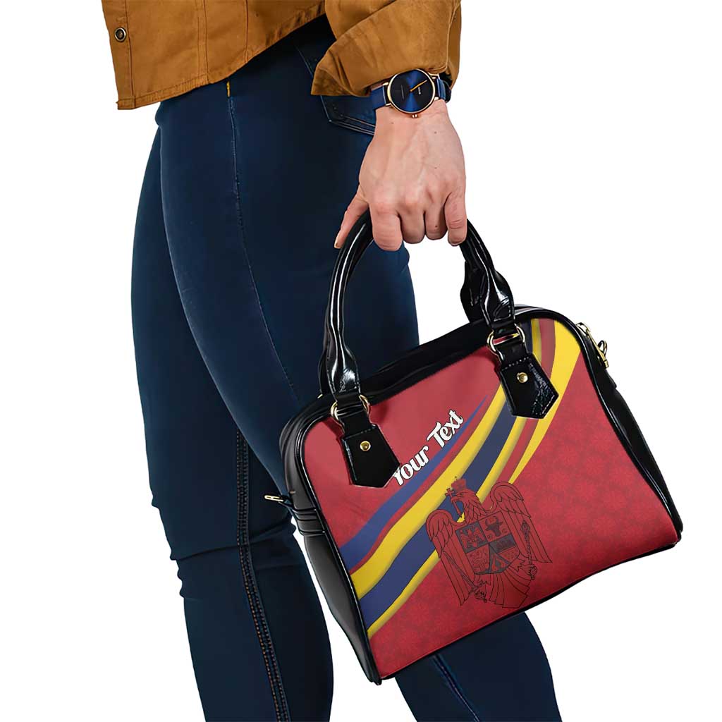Personalized National Flag Of Romania Day Shoulder Handbag Coat of arms LT18