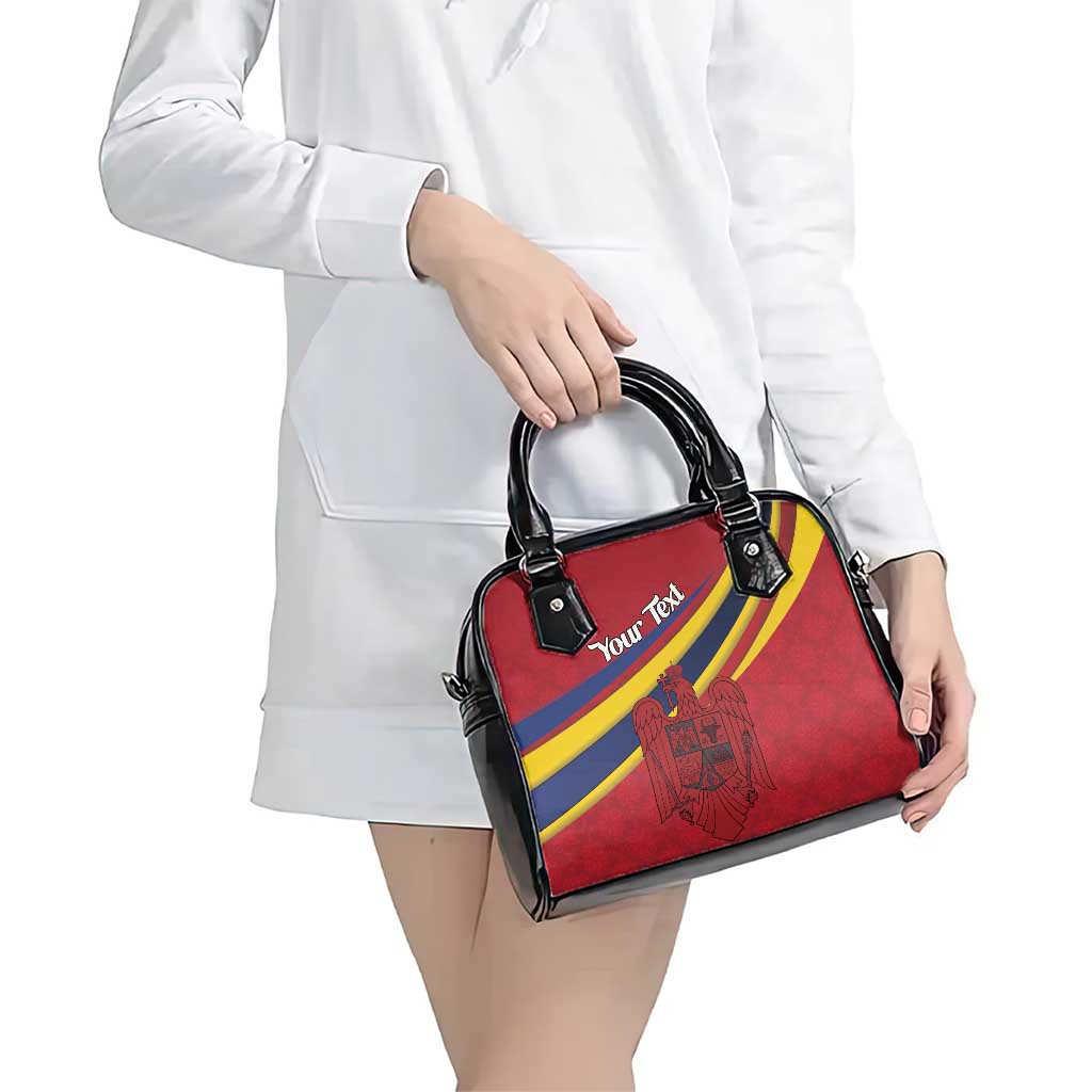 Personalized National Flag Of Romania Day Shoulder Handbag Coat of arms LT18