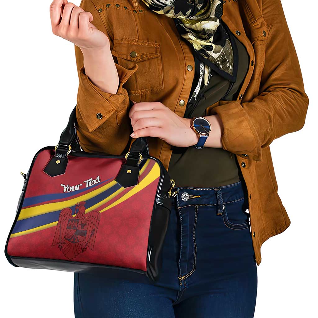 Personalized National Flag Of Romania Day Shoulder Handbag Coat of arms LT18