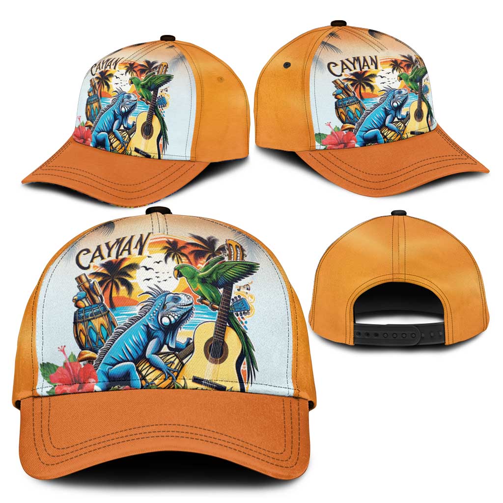 Cayman Islands Classic Cap Iguanas And Parrot Hisbius Flower LT18