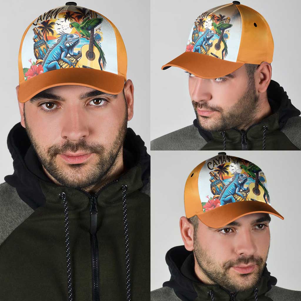 Cayman Islands Classic Cap Iguanas And Parrot Hisbius Flower LT18