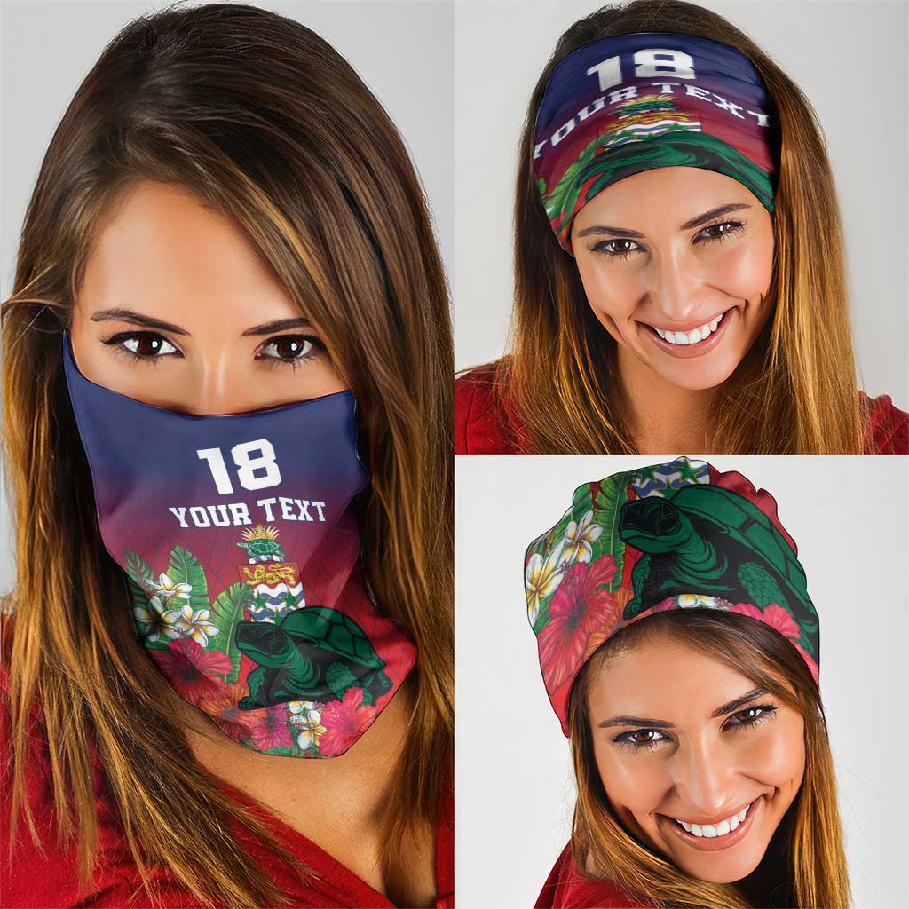 Custom Cayman Islands Neck Gaiter Green Turtle Sporty Style LT18