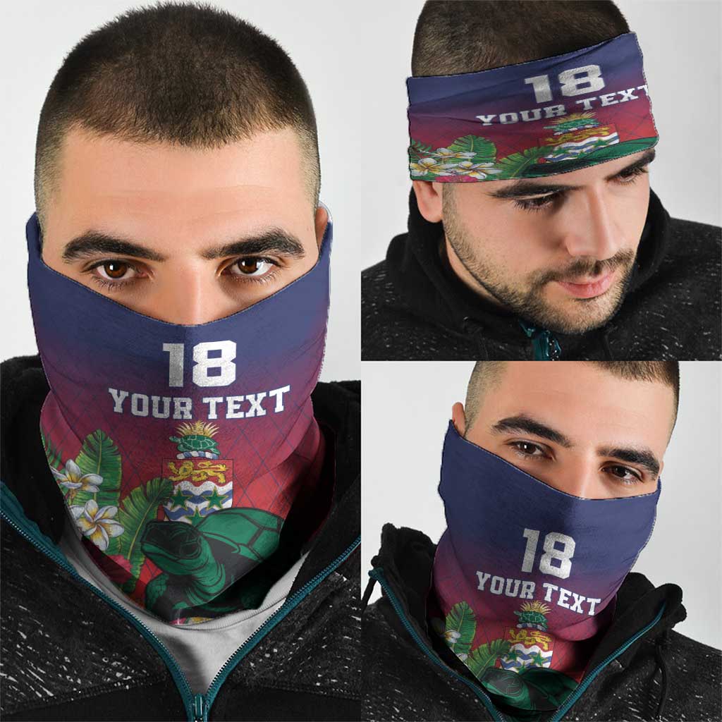 Custom Cayman Islands Neck Gaiter Green Turtle Sporty Style LT18