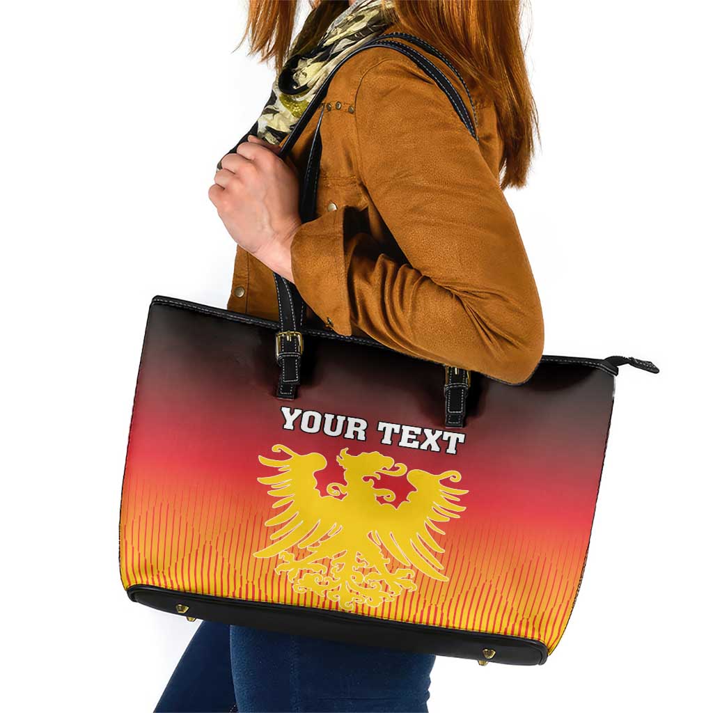 Personalized Germany Leather Tote Bag With Coat Of Arms LT18