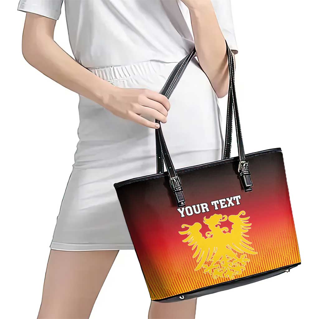 Personalized Germany Leather Tote Bag With Coat Of Arms LT18