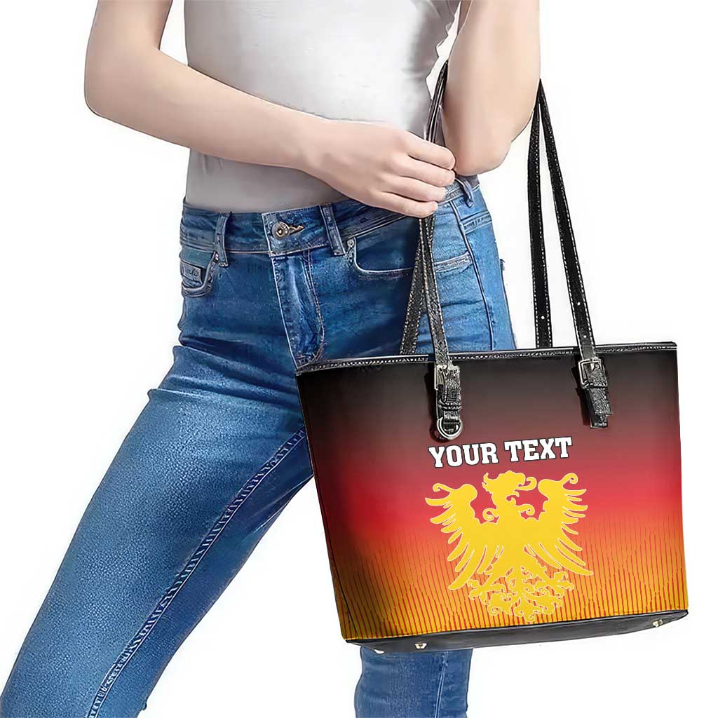 Personalized Germany Leather Tote Bag With Coat Of Arms LT18
