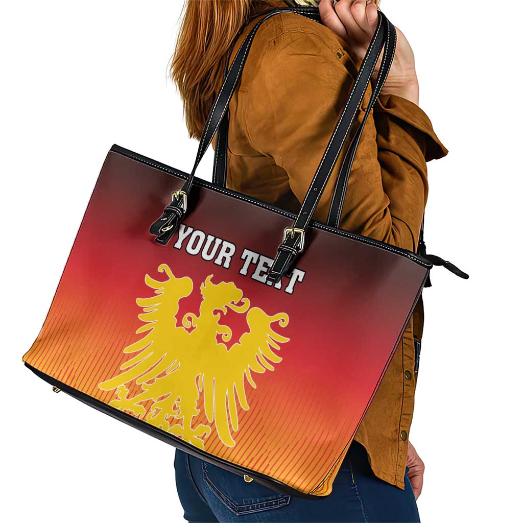 Personalized Germany Leather Tote Bag With Coat Of Arms LT18