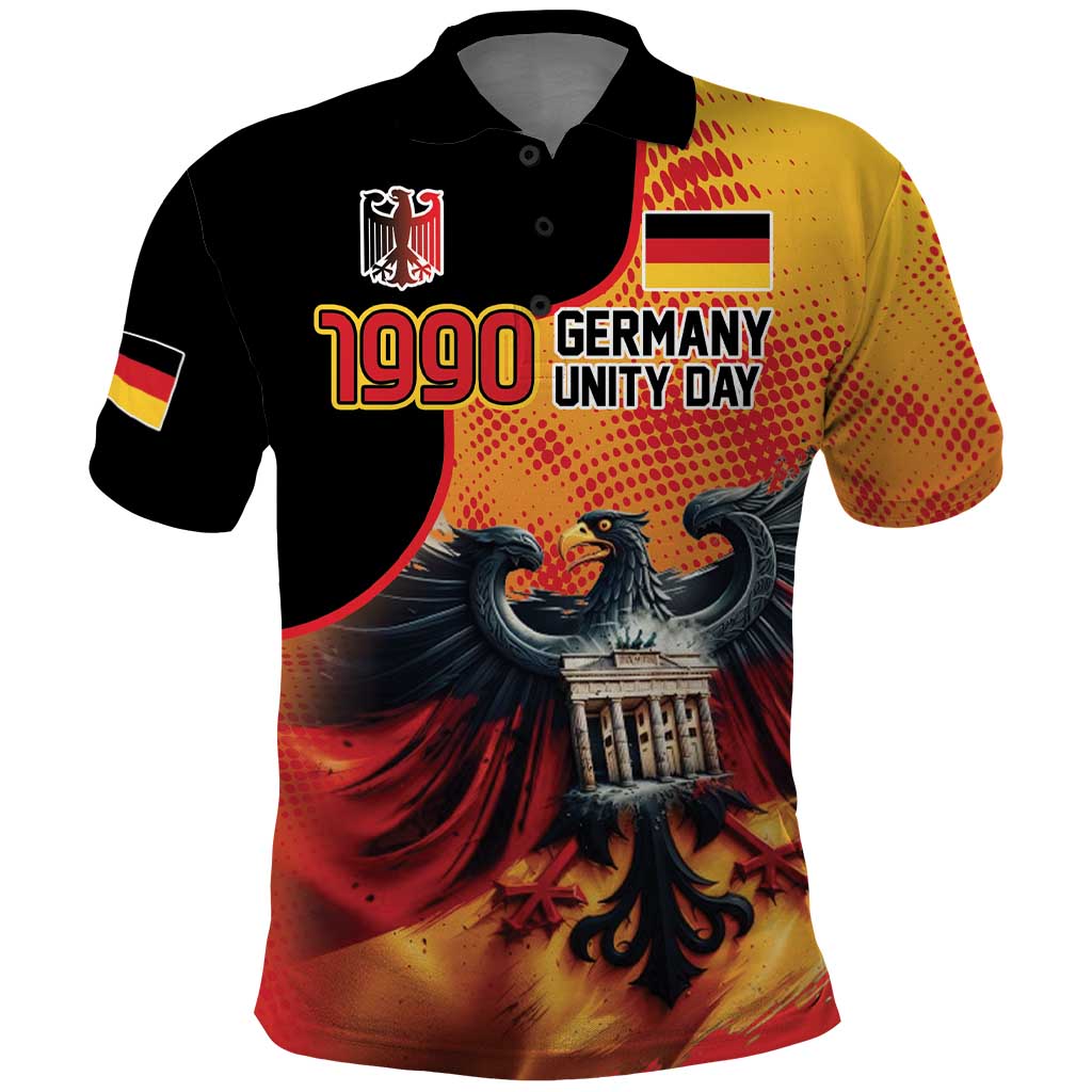 Personalized Germany Unity Day Polo Shirt The Eagle With Berlin Wall LT18