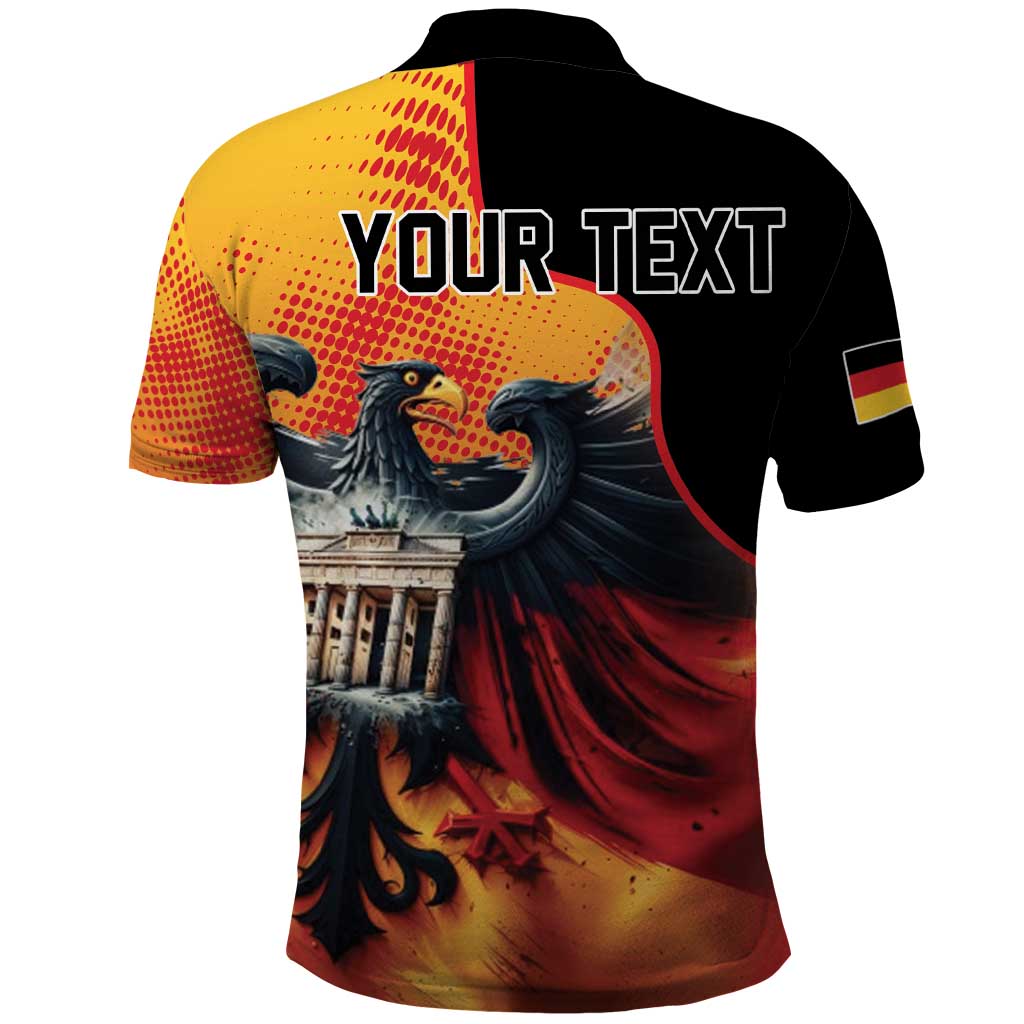 Personalized Germany Unity Day Polo Shirt The Eagle With Berlin Wall LT18