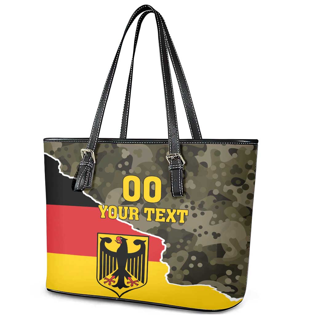 Custom Germany 1990 Leather Tote Bag Coat Of Arms With Camo Patterns LT18