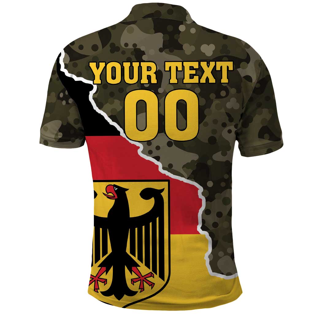 Custom Germany 1990 Polo Shirt Coat Of Arms With Camo Patterns LT18