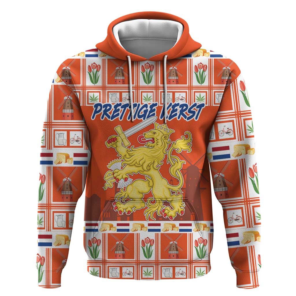 Personalized Netherlands Christmas Hoodie Coat Of Arms - Prettige Kerst LT18