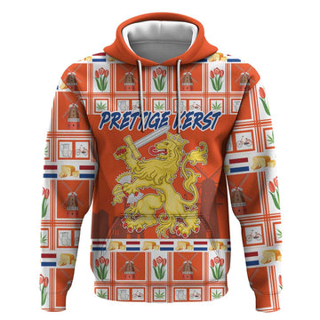Personalized Netherlands Christmas Hoodie Coat Of Arms - Prettige Kerst LT18