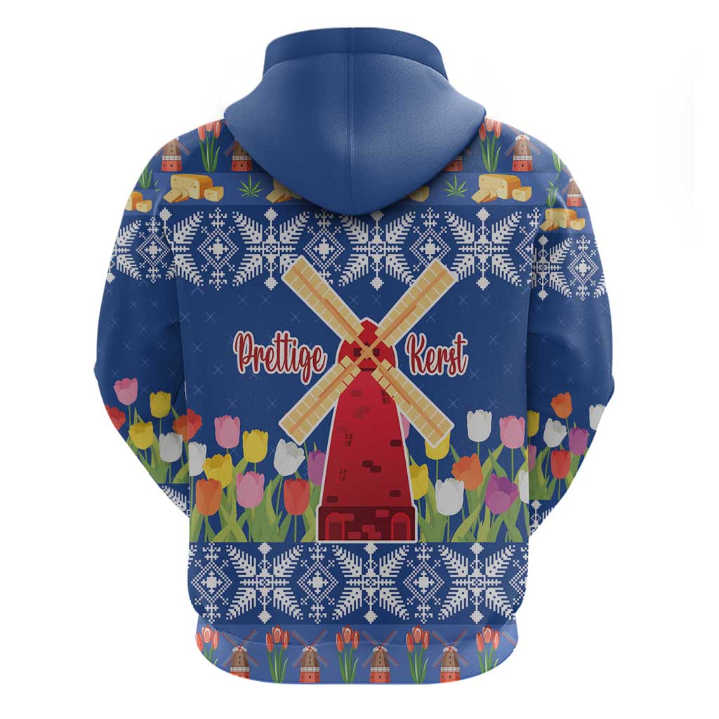 Netherlands Christmas Hoodie Windmills With Tulip Flowers LT18