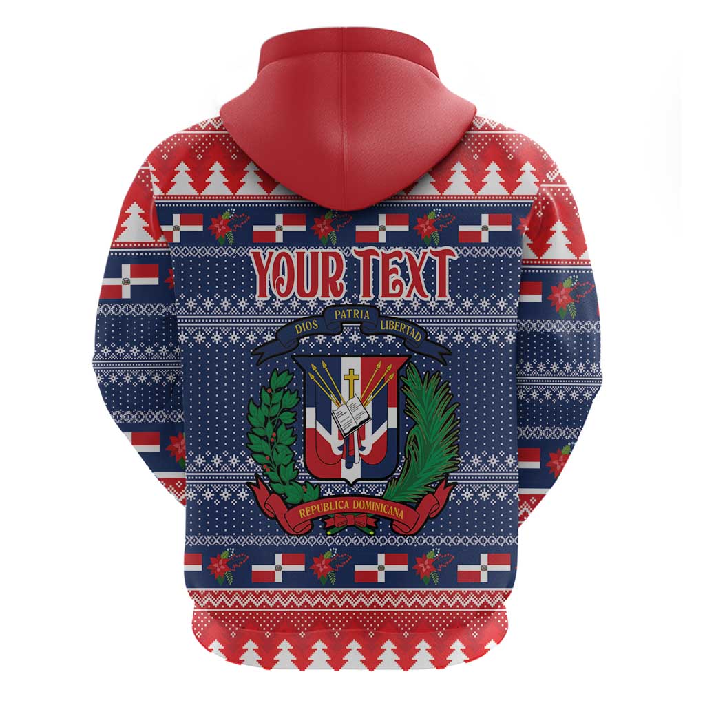 Personalized Dominican Republic Christmas Hoodie Dominicana Coat Of Arms Christmas Pattern LT18