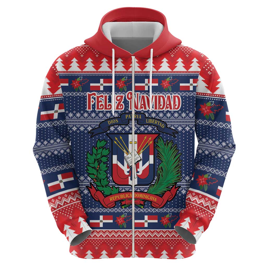Personalized Dominican Republic Christmas Hoodie Dominicana Coat Of Arms Christmas Pattern LT18