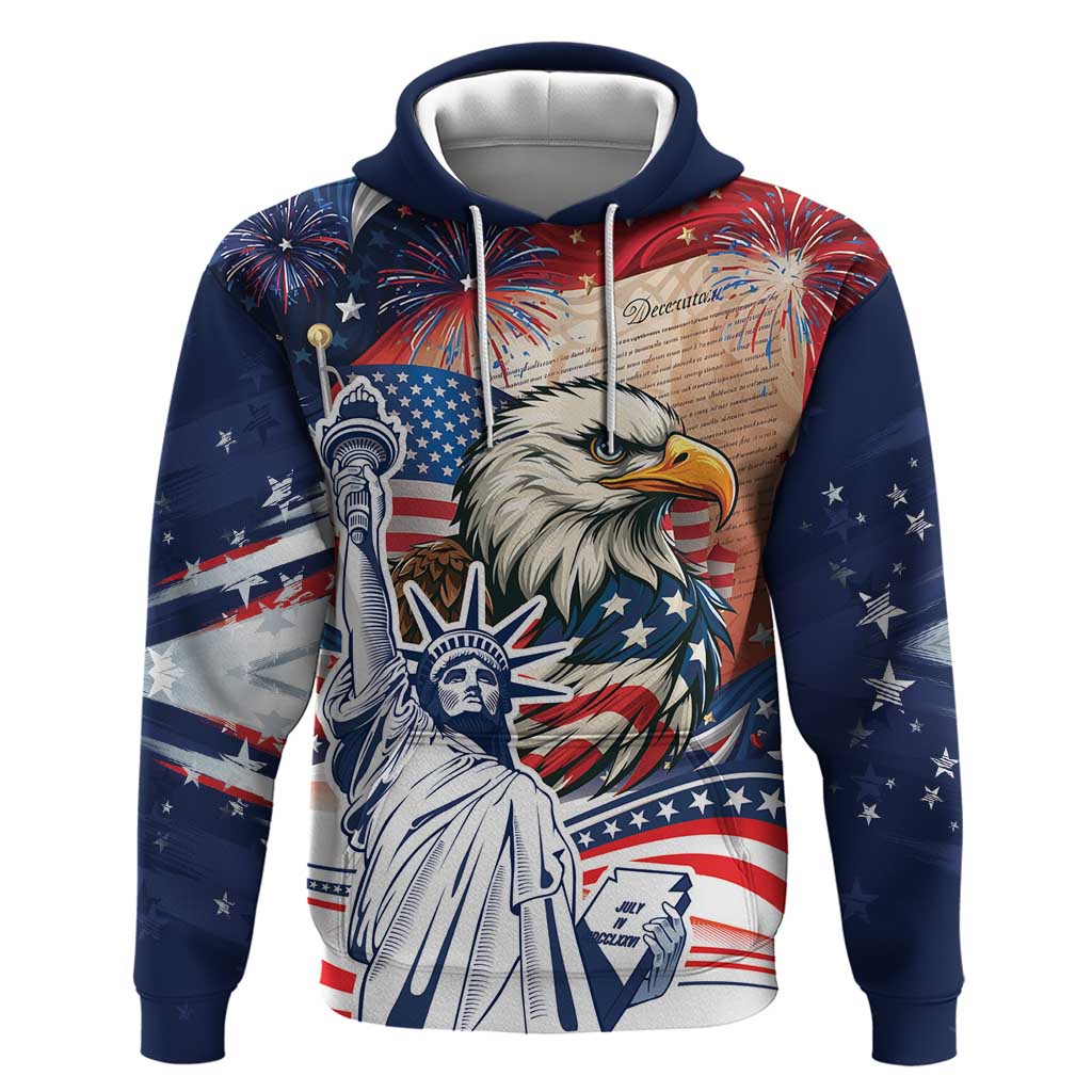 United States Fourth Of July Hoodie Eagle Dead With American Flag LT18