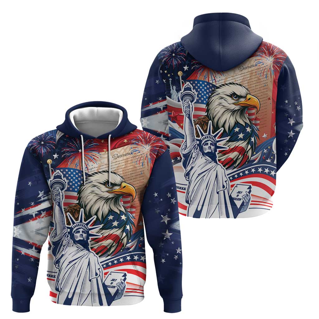 United States Fourth Of July Hoodie Eagle Dead With American Flag LT18
