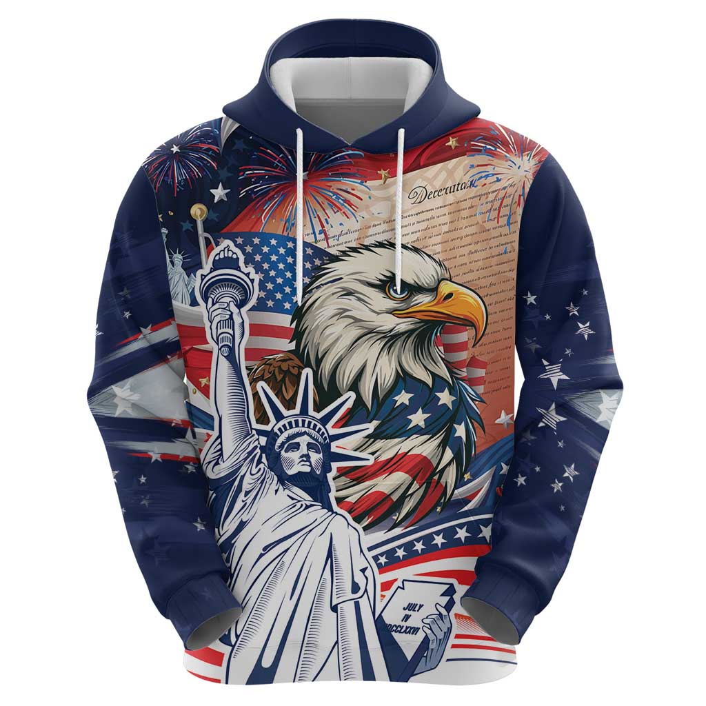 United States Fourth Of July Hoodie Eagle Dead With American Flag LT18