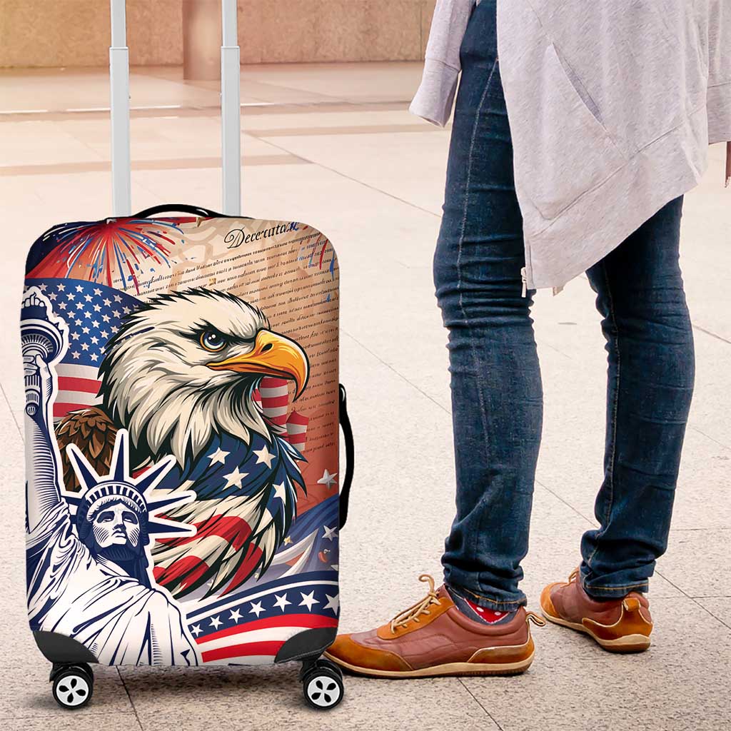 United States Fourth Of July Luggage Cover Eagle Dead With American Flag LT18