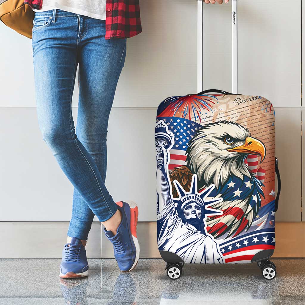 United States Fourth Of July Luggage Cover Eagle Dead With American Flag LT18