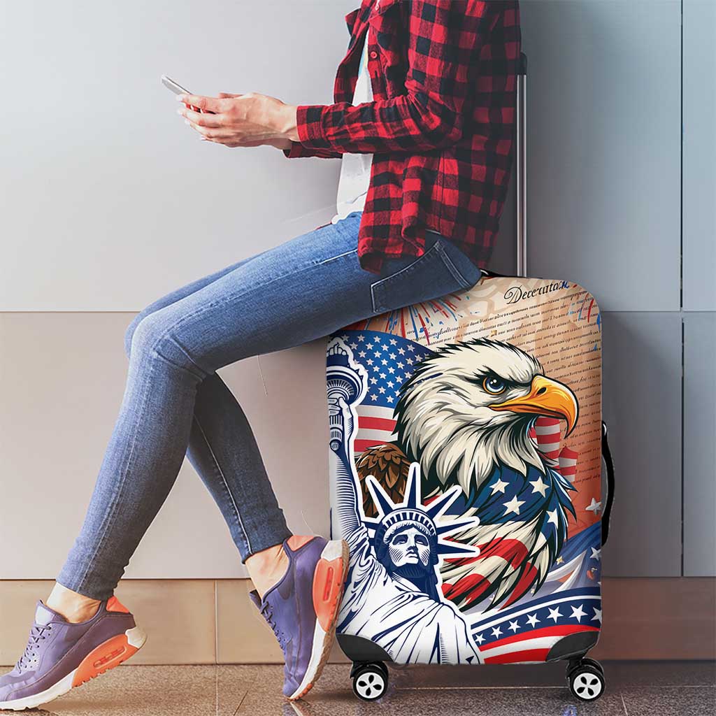 United States Fourth Of July Luggage Cover Eagle Dead With American Flag LT18