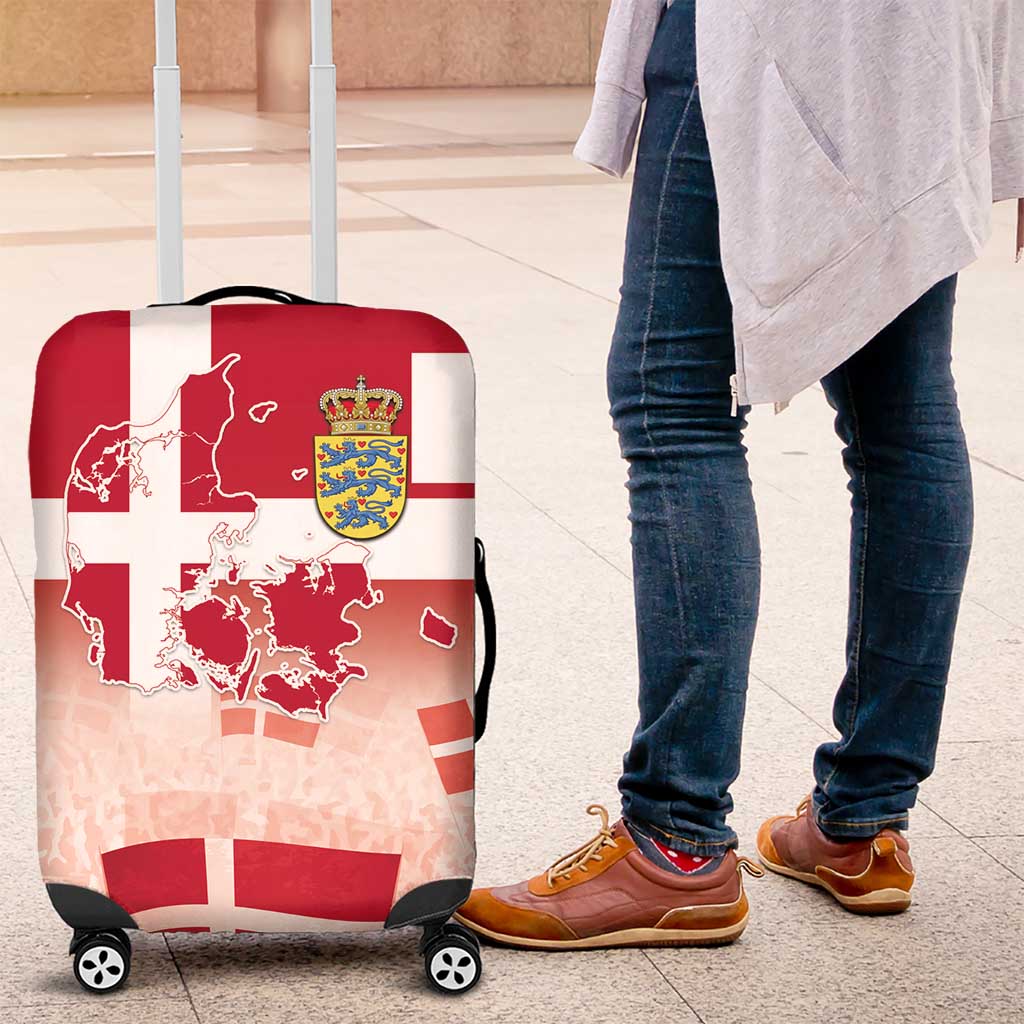 Danish National Flag Day Luggage Cover Coat Of Arms With Map LT18