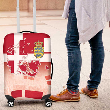 Danish National Flag Day Luggage Cover Coat Of Arms With Map LT18