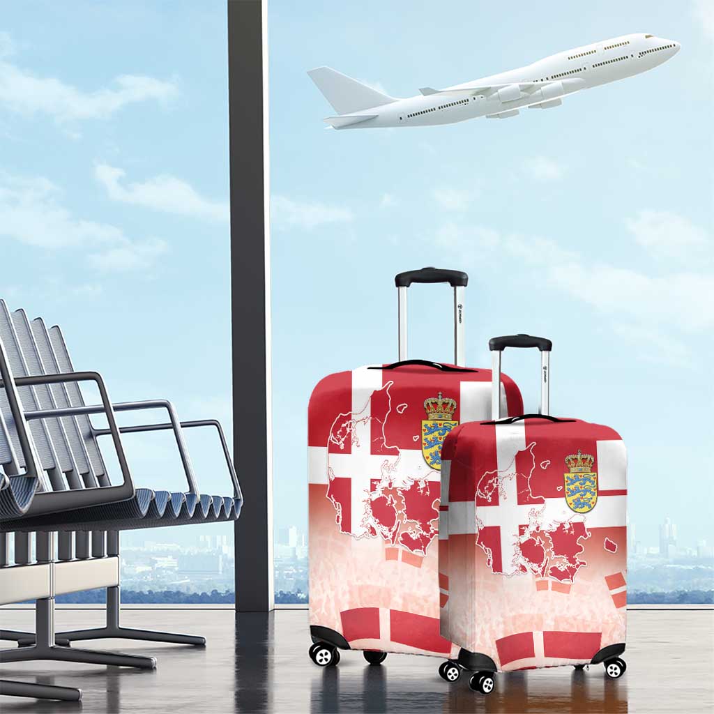 Danish National Flag Day Luggage Cover Coat Of Arms With Map LT18