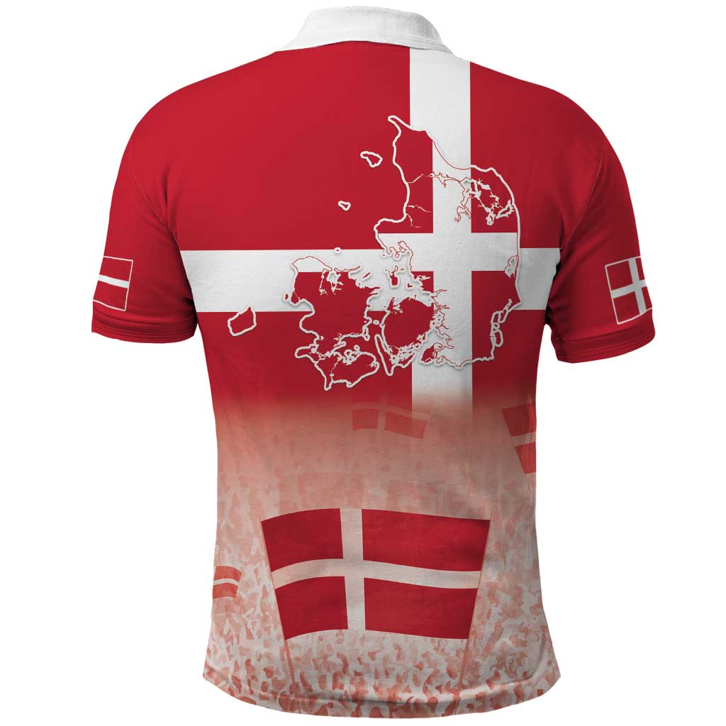 Danish National Flag Day Polo Shirt Coat Of Arms With Map LT18