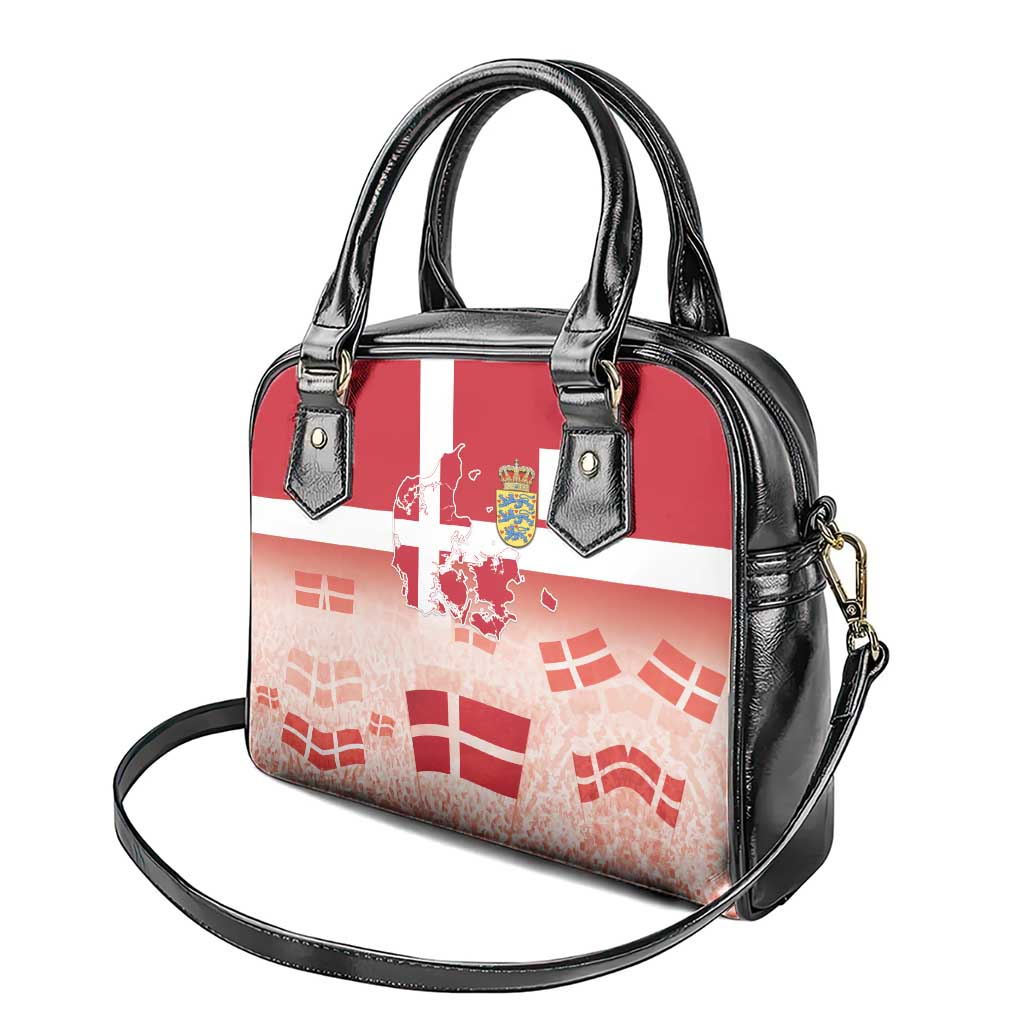 Danish National Flag Day Shoulder Handbag Coat Of Arms With Map LT18
