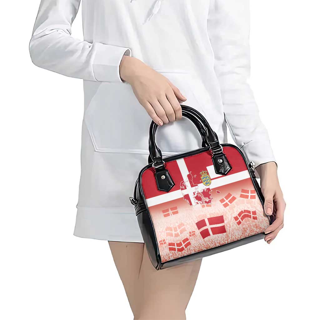 Danish National Flag Day Shoulder Handbag Coat Of Arms With Map LT18