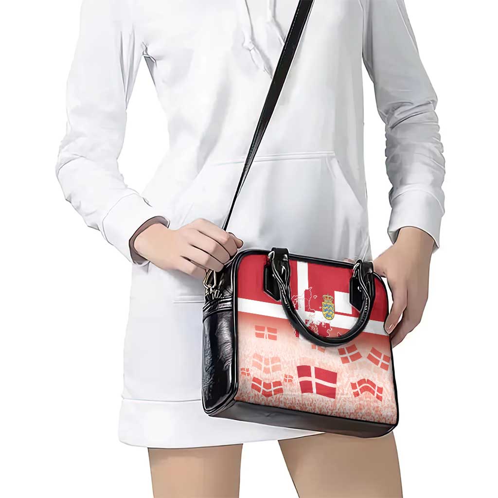Danish National Flag Day Shoulder Handbag Coat Of Arms With Map LT18
