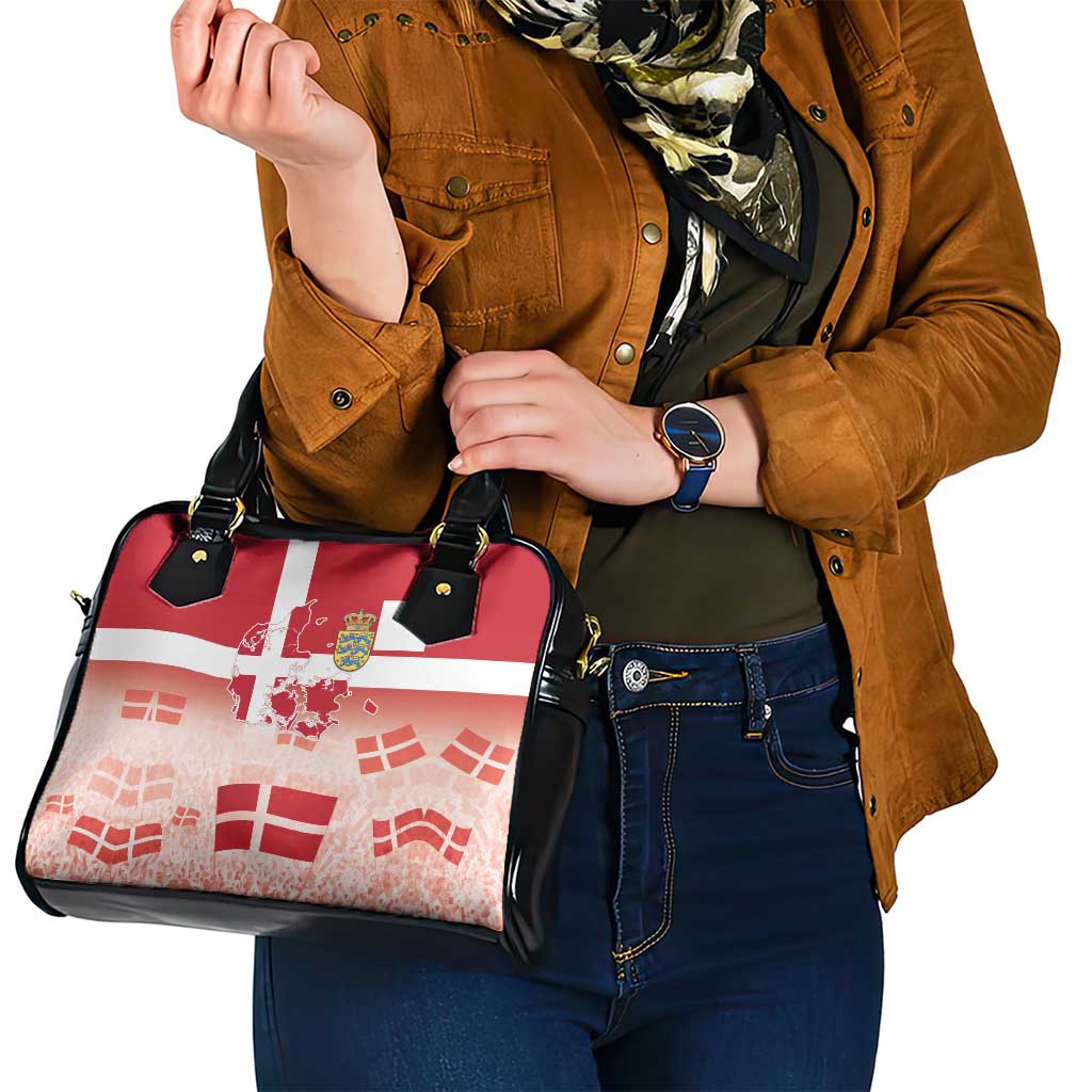 Danish National Flag Day Shoulder Handbag Coat Of Arms With Map LT18