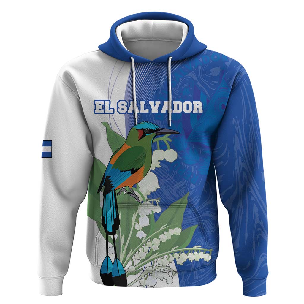 Personalized El Salvador Turquoise Browed Motmot Hoodie With Yucca Flowers LT18