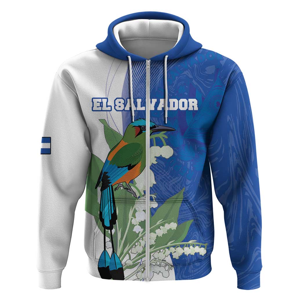 Personalized El Salvador Turquoise Browed Motmot Hoodie With Yucca Flowers LT18