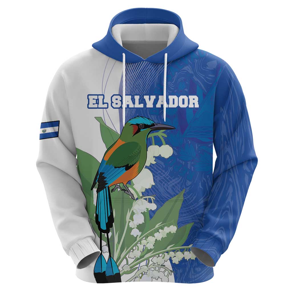 Personalized El Salvador Turquoise Browed Motmot Hoodie With Yucca Flowers LT18