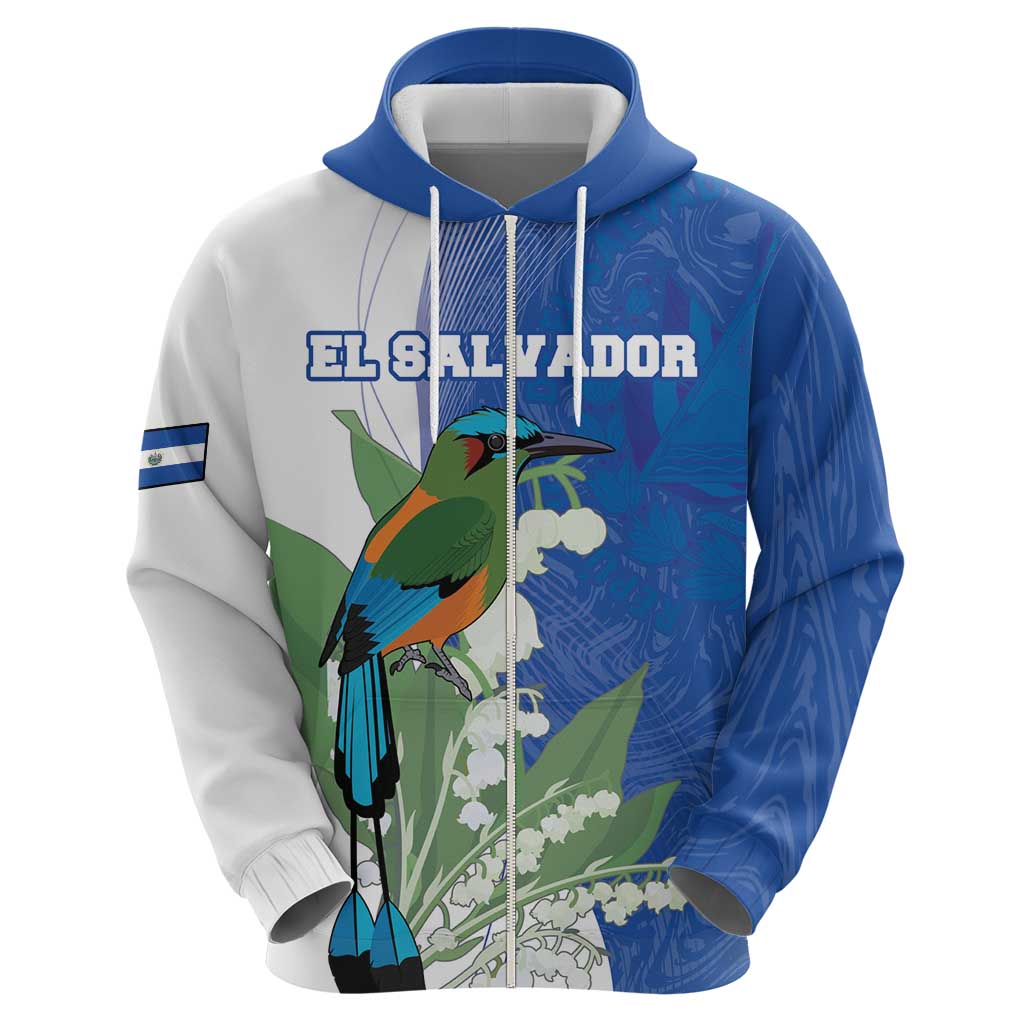 Personalized El Salvador Turquoise Browed Motmot Hoodie With Yucca Flowers LT18
