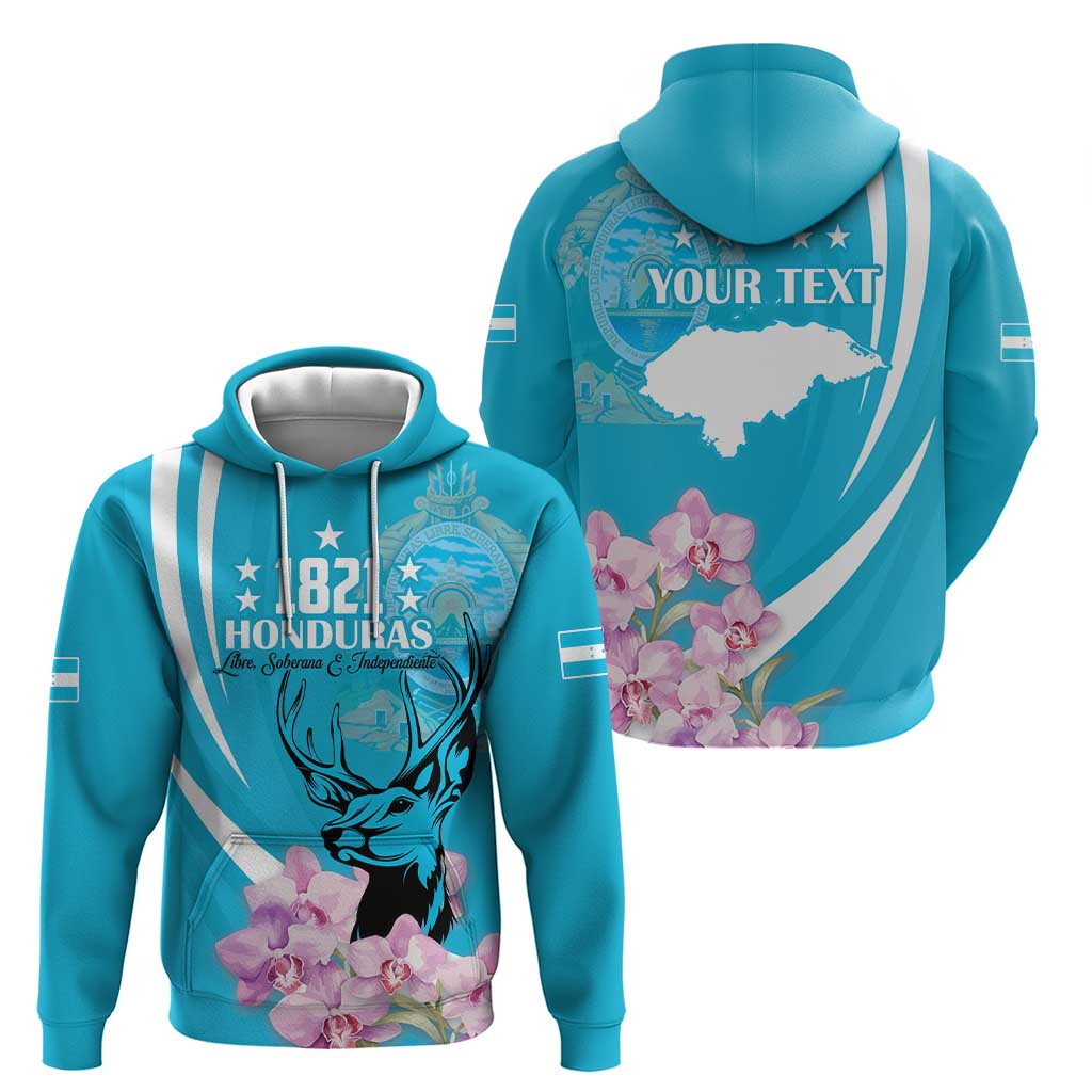 Personalized Honduras Independence Day Hoodie With White Tailed Deer LT18