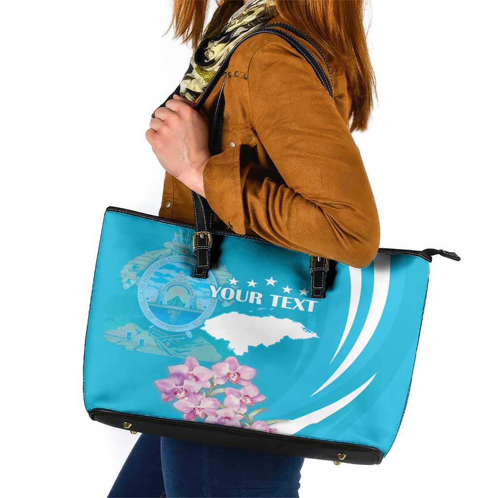 Personalized Honduras Independence Day Leather Tote Bag With White Tailed Deer LT18