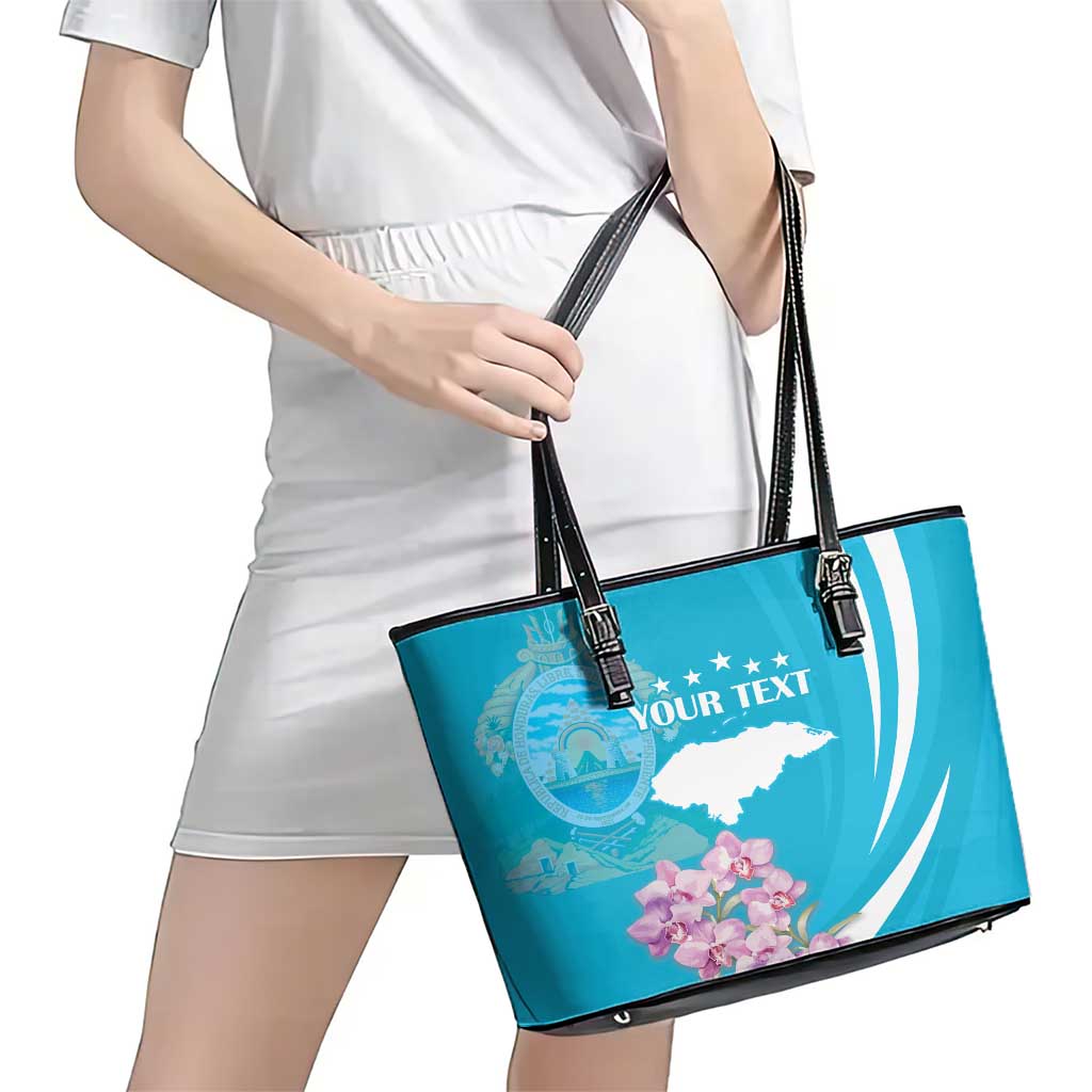 Personalized Honduras Independence Day Leather Tote Bag With White Tailed Deer LT18
