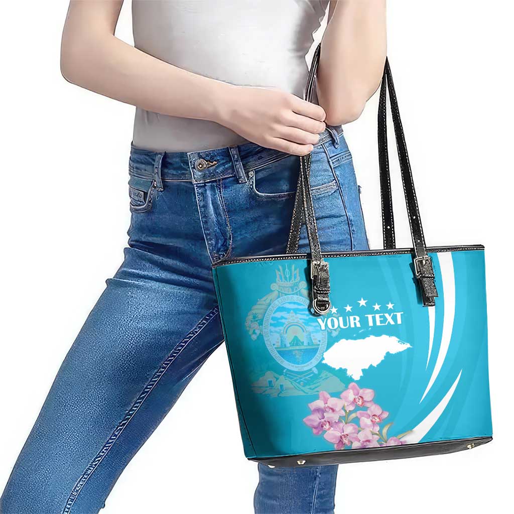 Personalized Honduras Independence Day Leather Tote Bag With White Tailed Deer LT18